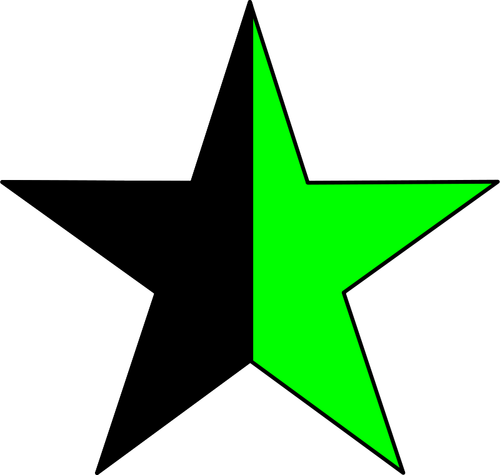 Vector drawing of green anarchism symbol